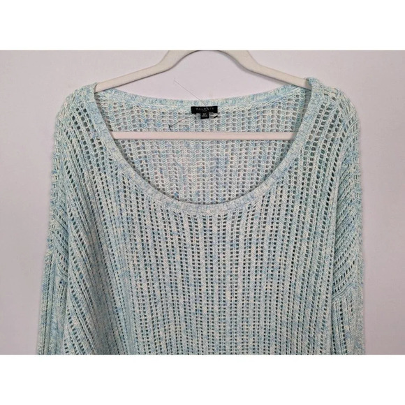 Talbots Light Blue Green Crew Neck Sweater Size 3X Loose Airy Comfy Versatile - Picture 4 of 9